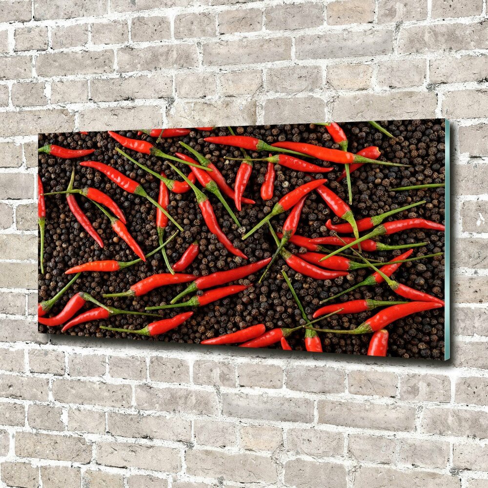 Obraz zdjęcie szkło akryl Papryczki chilli