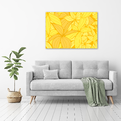 Obraz zdjęcie szkło akryl Żółte kwiaty tło