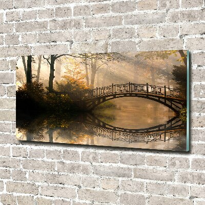 Foto obraz akryl Stary most jesienią