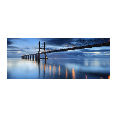 Foto obraz szkło akryl Oświetlony most