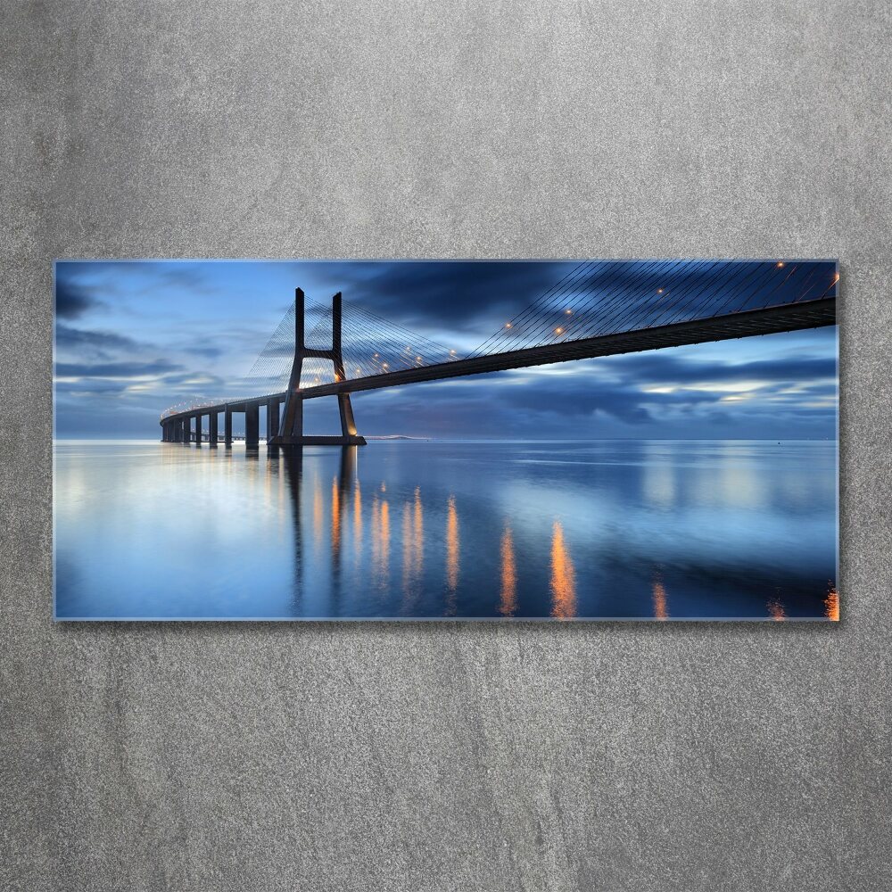 Foto obraz szkło akryl Oświetlony most