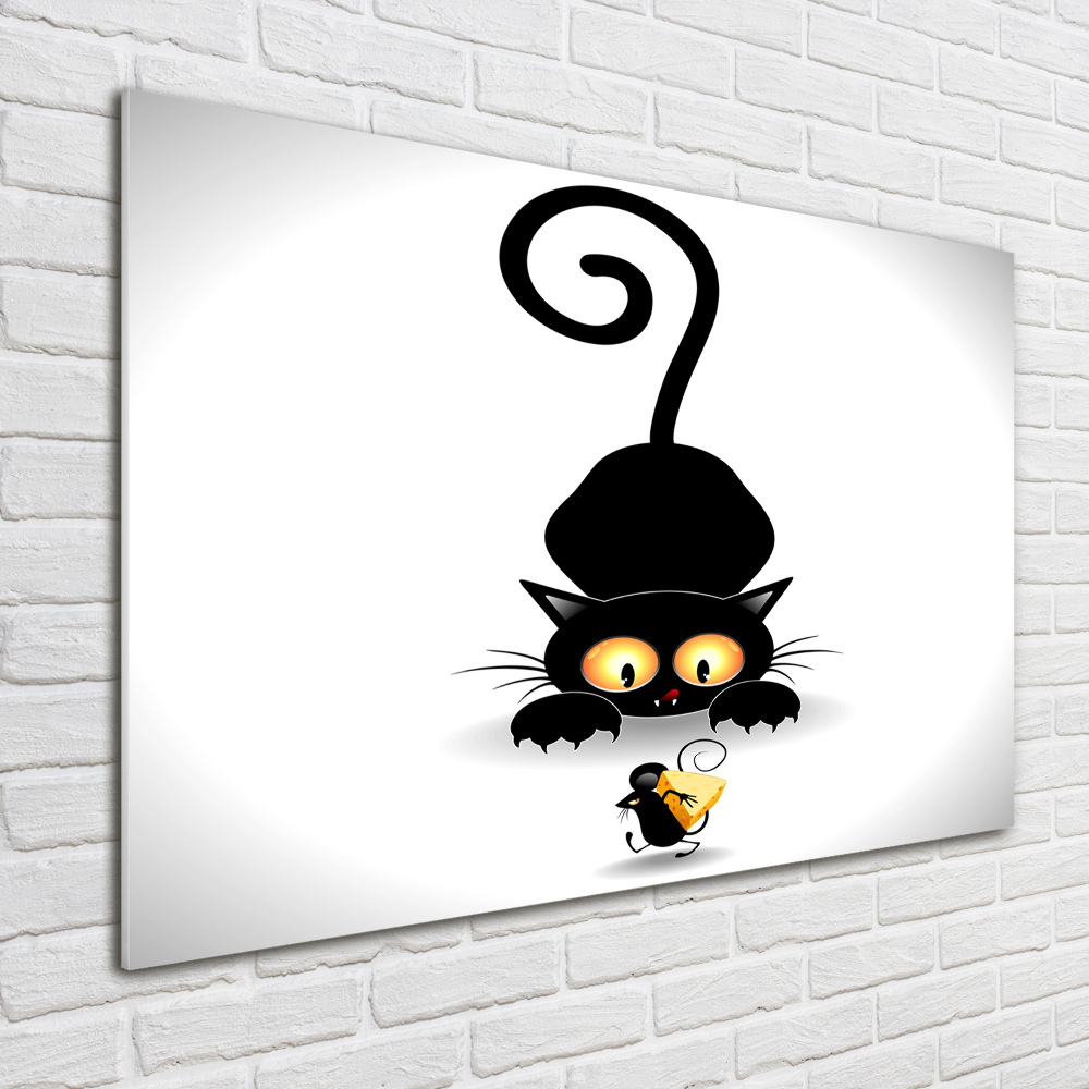 Foto obraz na ścianę akryl Kot i mysz