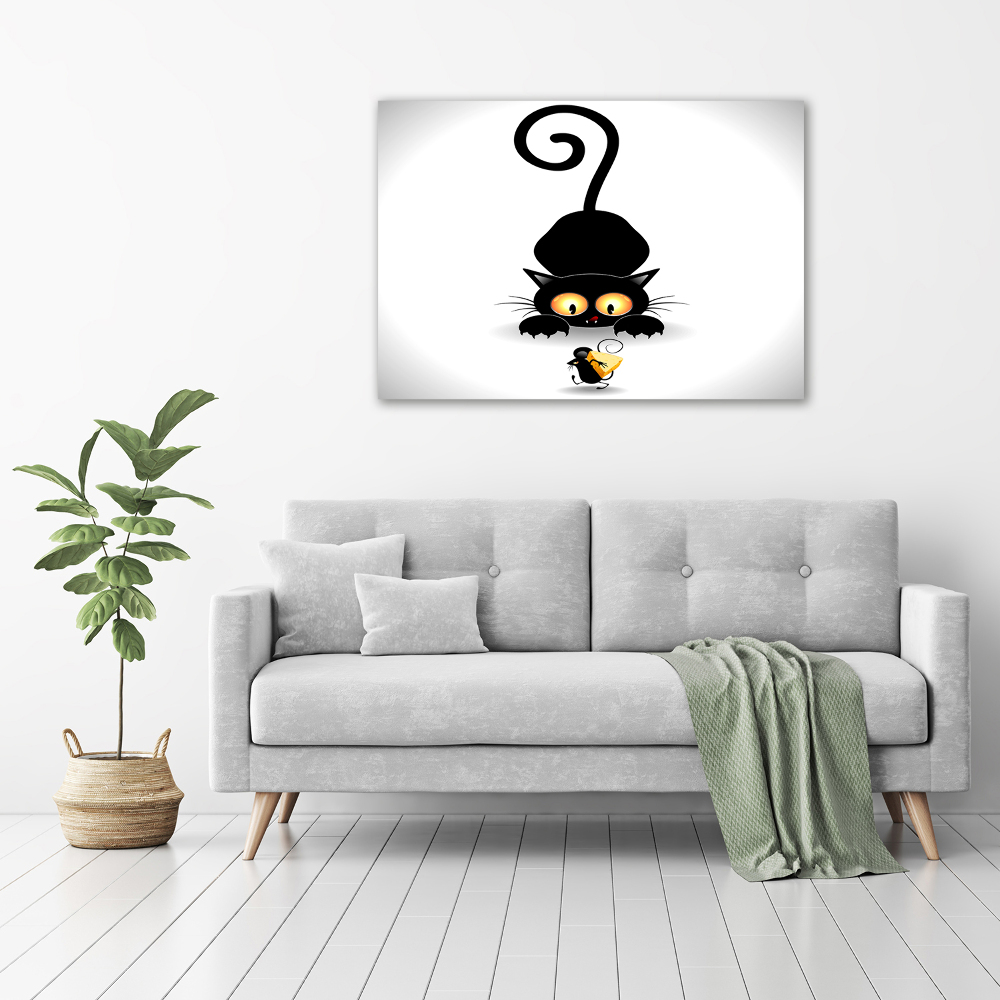 Foto obraz na ścianę akryl Kot i mysz