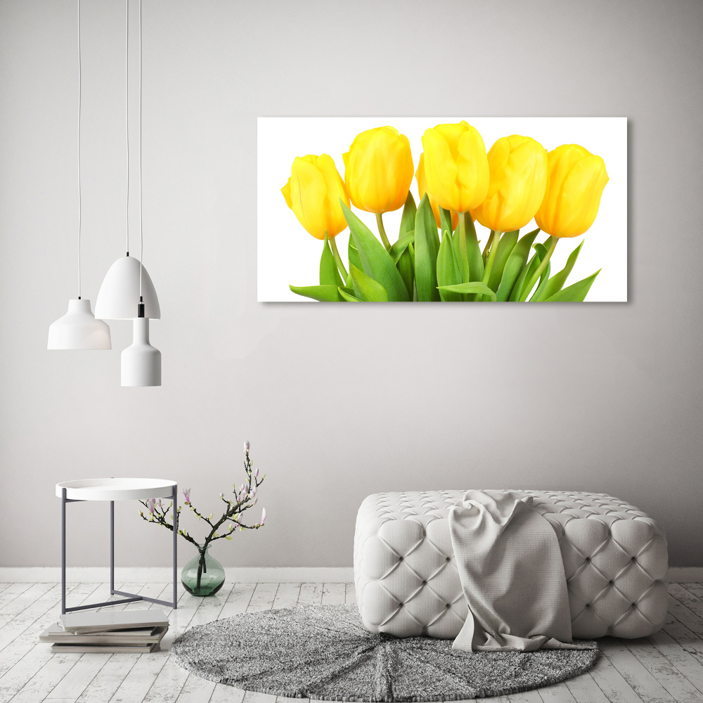 Obraz zdjęcie szkło akryl Żółte tulipany