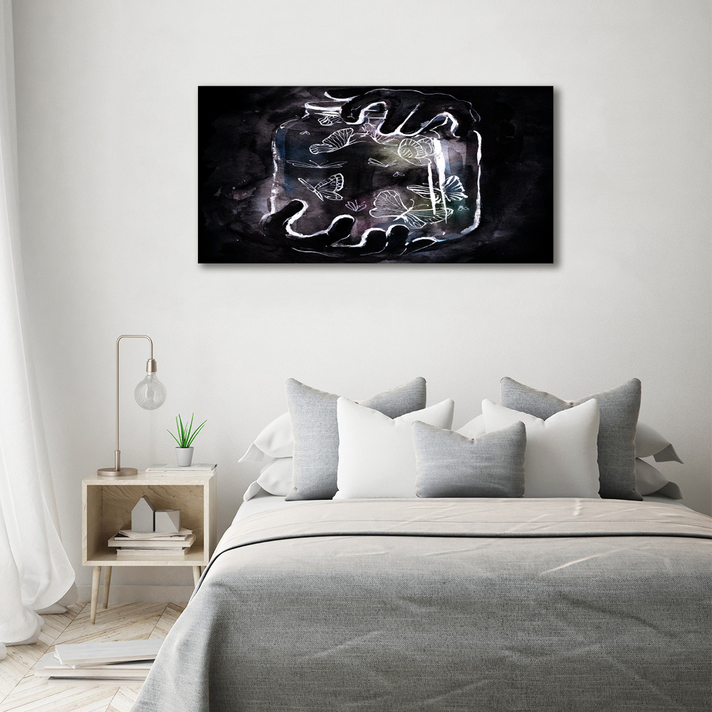 Obraz zdjęcie szkło akryl Motyle w słoiku