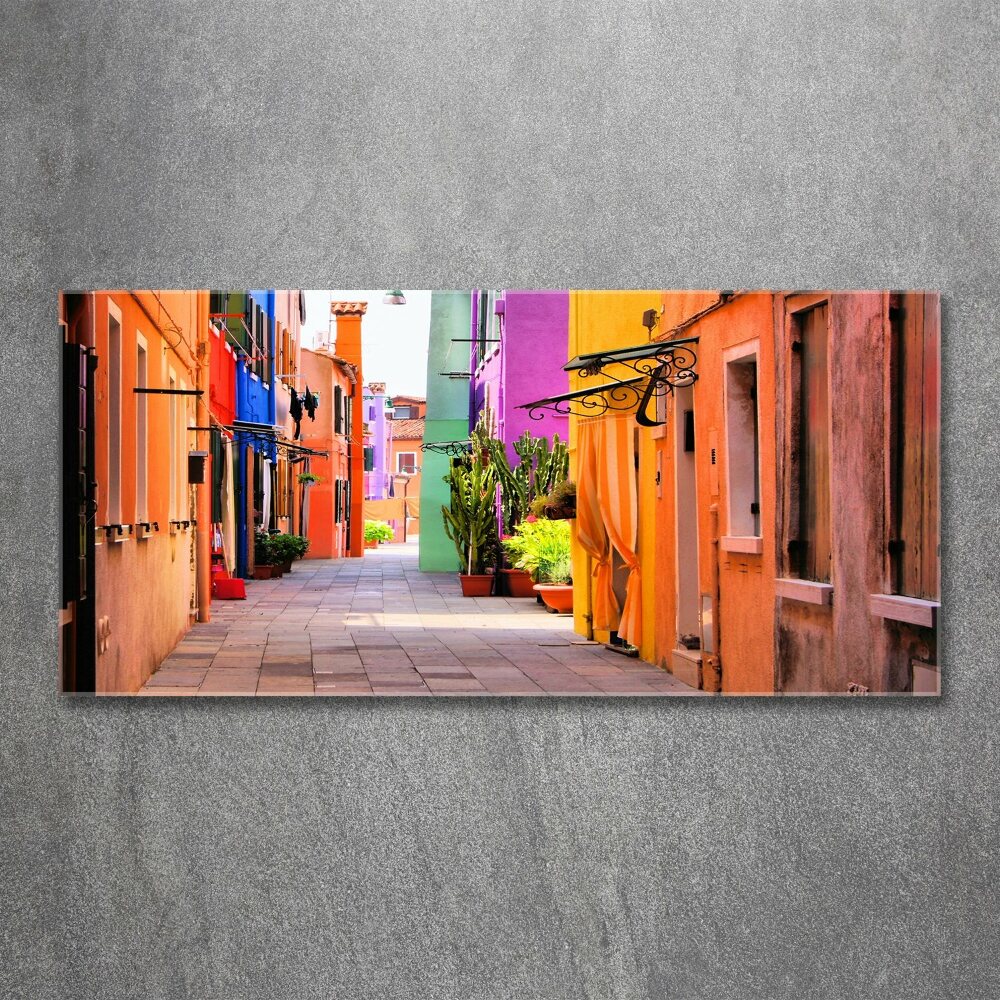 Foto obraz szkło akryl Kolorowe uliczki