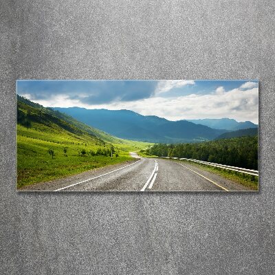 Foto obraz szkło akryl Droga w górach