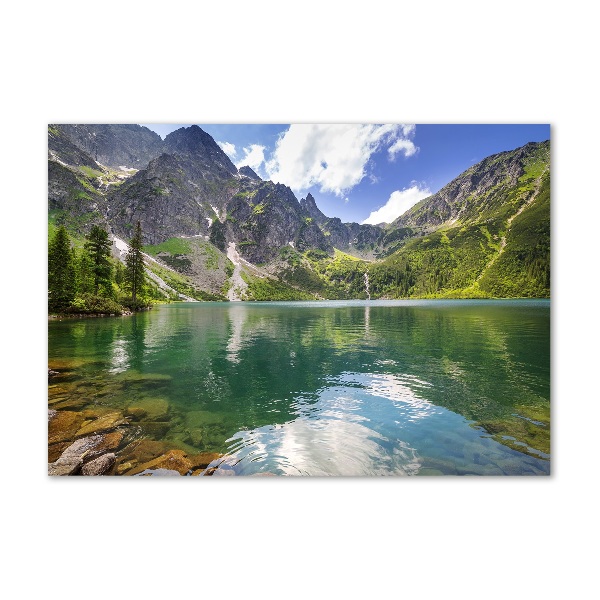 Foto obraz szkło akryl Morskie oko Tatry