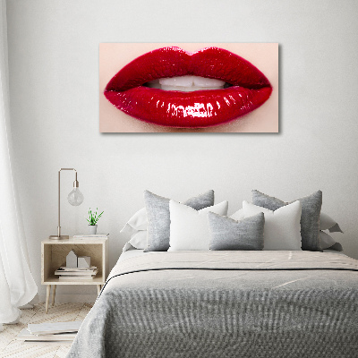 Foto obraz szkło akryl Czerwone usta