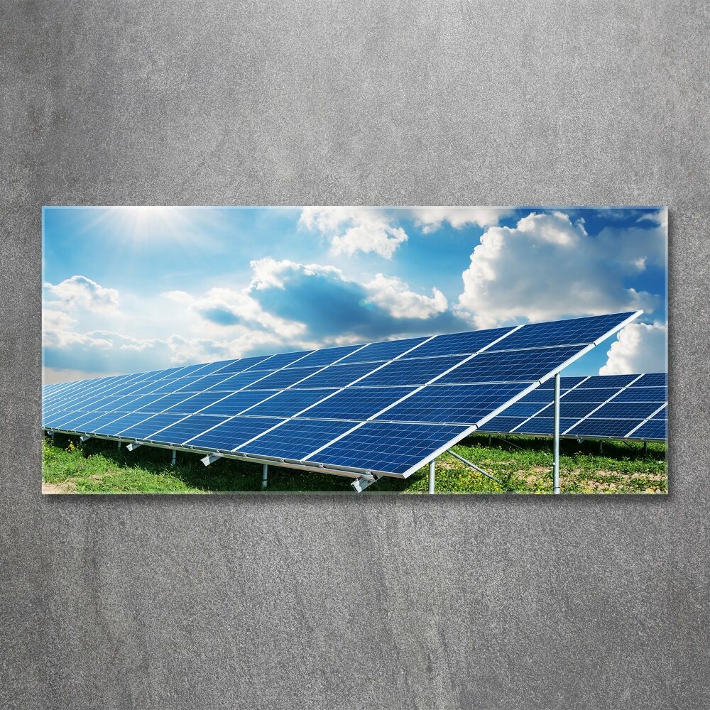 Foto obraz szkło akryl Baterie słoneczne