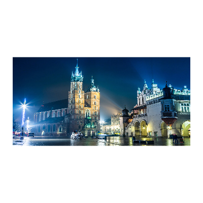 Foto obraz szkło akryl Kraków nocą