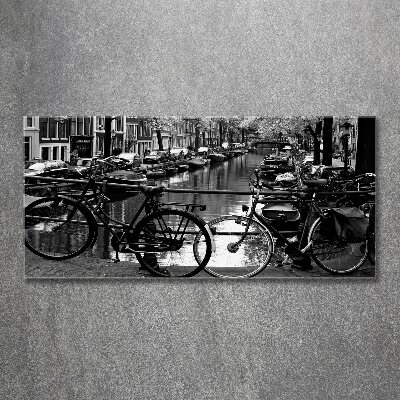 Foto obraz szkło akryl Rowery Amsterdam