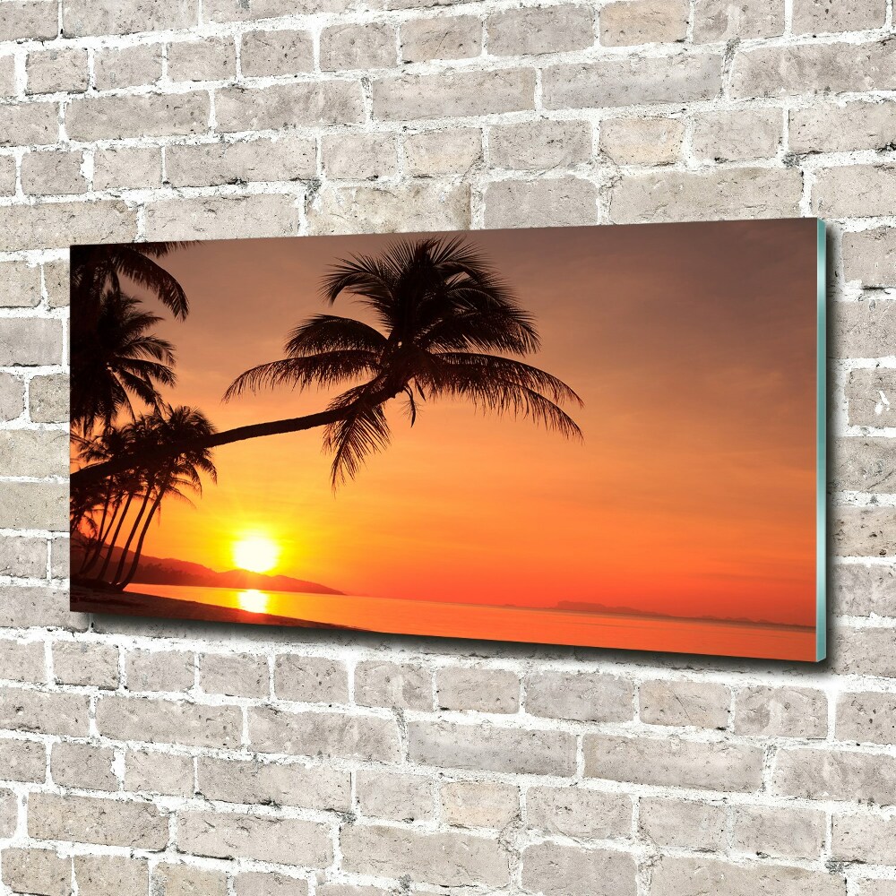 Foto obraz akryl Zachód słońca plaża