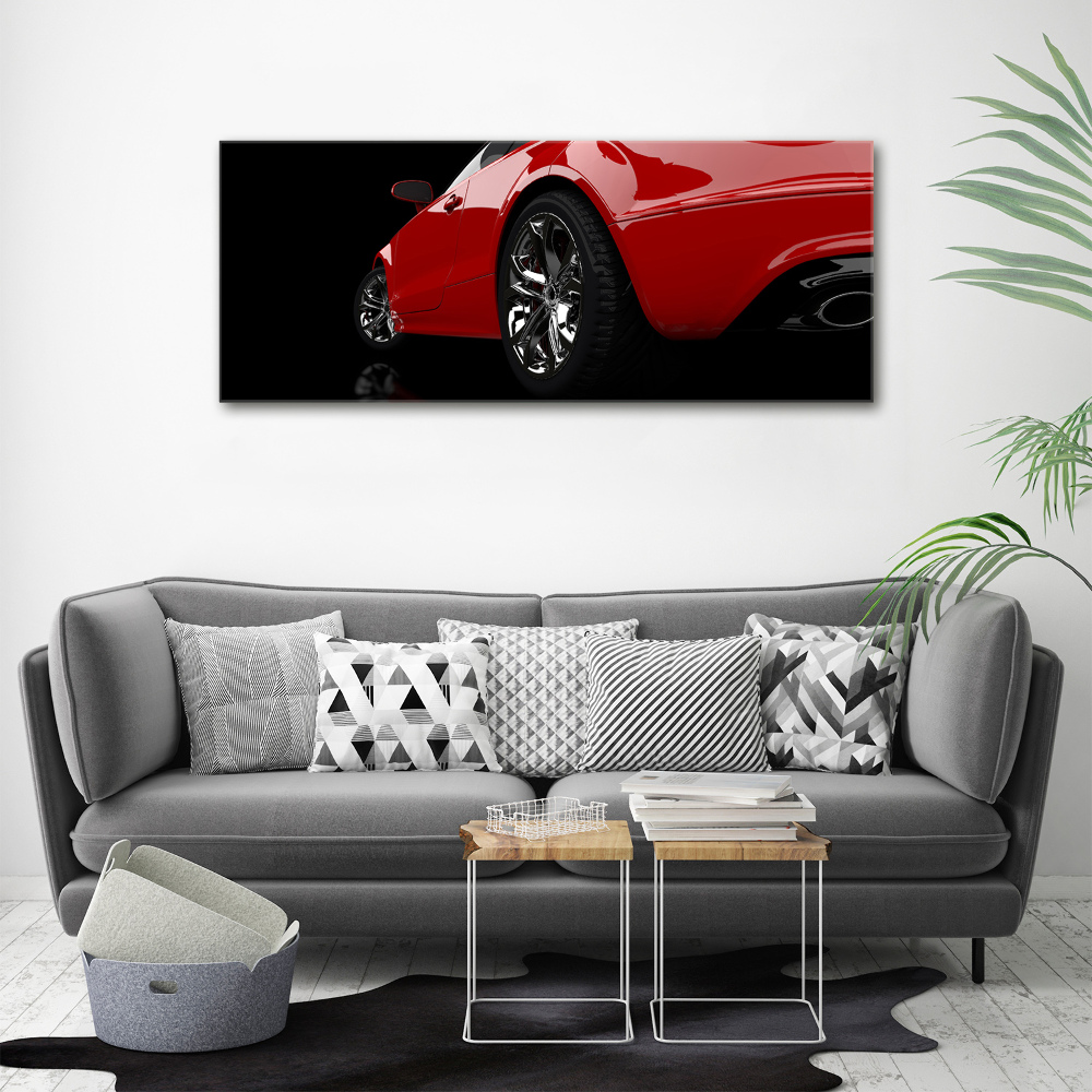 Foto obraz szkło akryl Czerwony samochód
