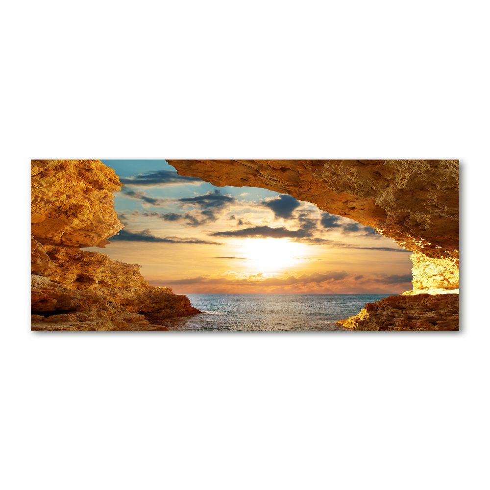 Foto obraz szkło akryl Grota nad morzem