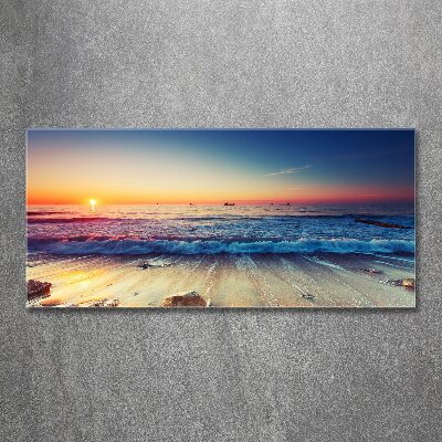 Foto obraz akryl Wschód słońca morze