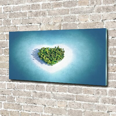Foto obraz akryl Wyspa kształt serca