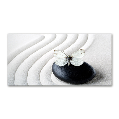Obraz zdjęcie akryl Kamień zen i motyl
