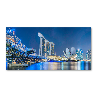 Foto obraz szkło akryl Singapur nocą
