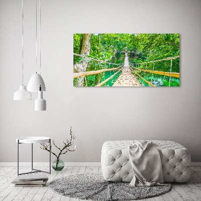 Foto obraz akryl Most las bambusowy