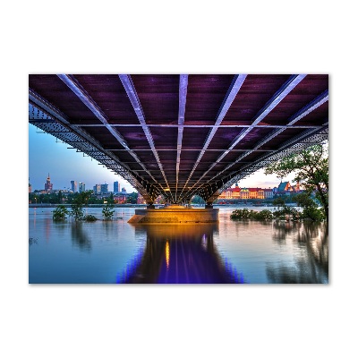 Foto obraz szkło akryl Most w Warszawie