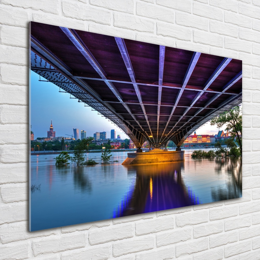 Foto obraz szkło akryl Most w Warszawie