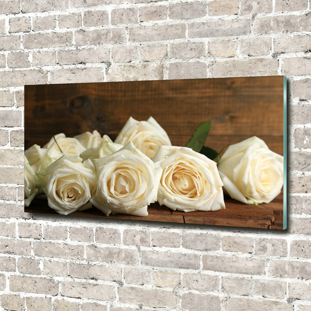 Obraz zdjęcie na ścianę akryl Białe róże