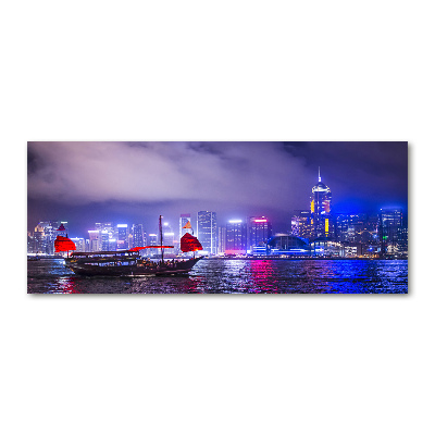 Foto obraz szkło akryl Hong kong nocą