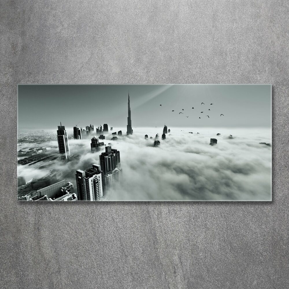 Foto obraz szkło akryl Mgła nad Dubajem