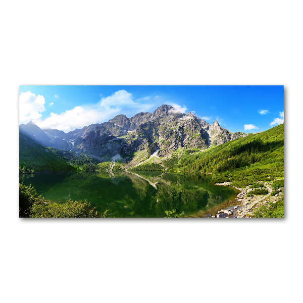 Foto obraz szkło akryl Morskie oko Tatry