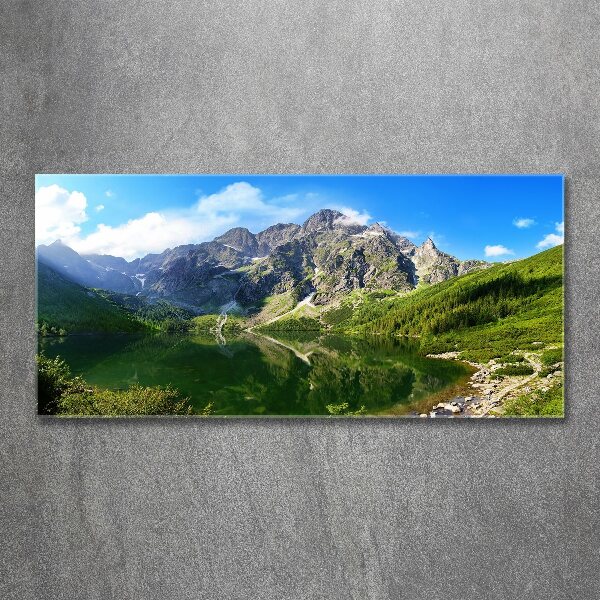 Foto obraz szkło akryl Morskie oko Tatry