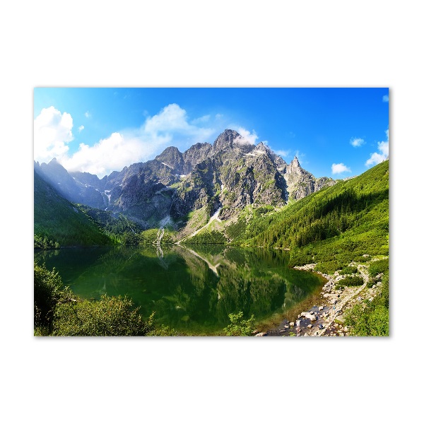 Foto obraz szkło akryl Morskie oko Tatry