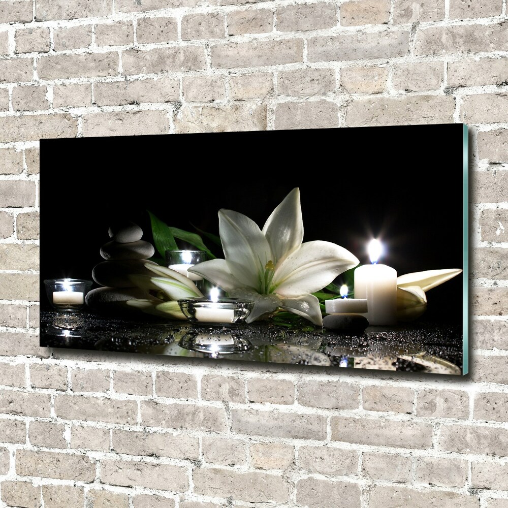 Obraz zdjęcie szkło akryl Biała lilia