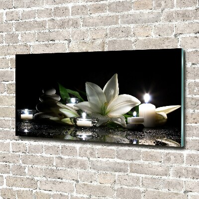 Obraz zdjęcie szkło akryl Biała lilia