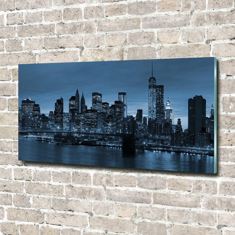 Foto obraz szkło akryl Nowy Jork nocą