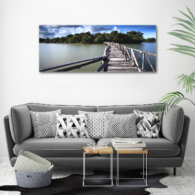 Foto obraz szkło akryl Drewniany most