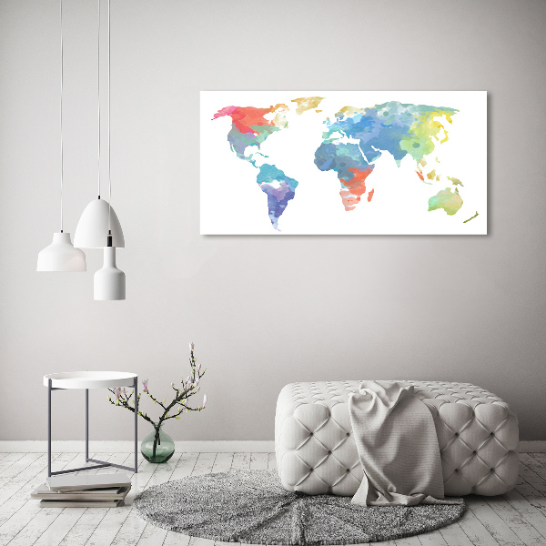 Foto obraz szkło akryl Mapa świata