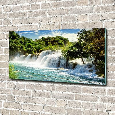 Foto obraz szkło akryl Wodospad Krka