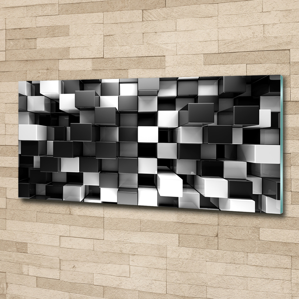 Foto obraz szkło akryl Abstrakcja kostki