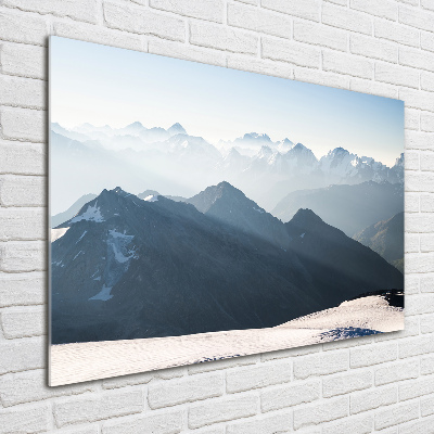 Foto obraz szkło akryl Górskie szczyty
