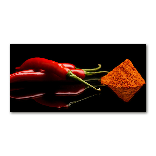 Foto obraz szkło akryl Chilli i cayenne