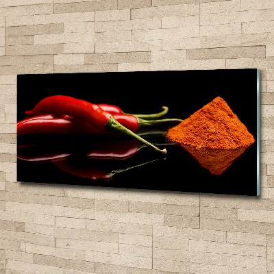 Foto obraz szkło akryl Chilli i cayenne