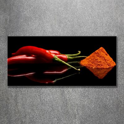 Foto obraz szkło akryl Chilli i cayenne