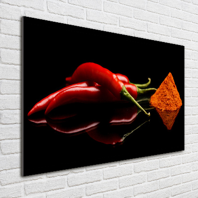 Foto obraz szkło akryl Chilli i cayenne