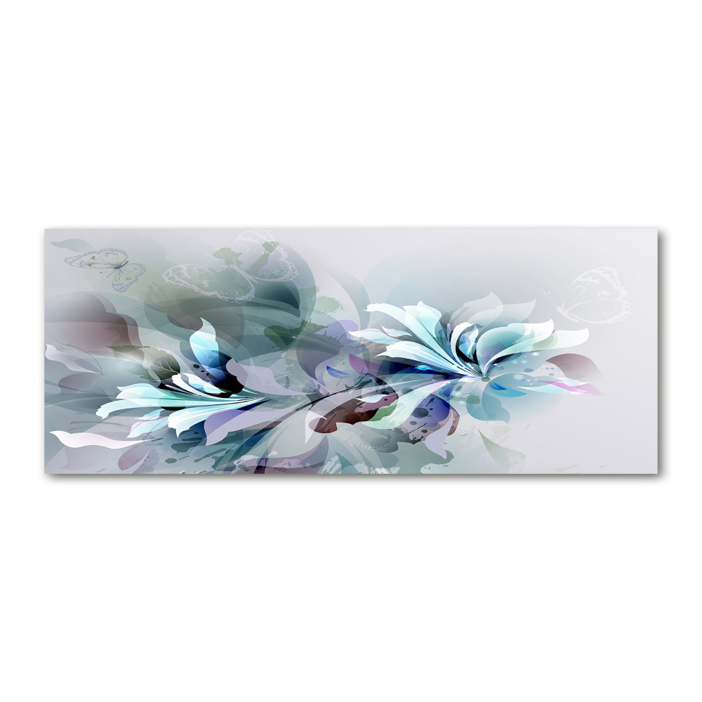 Foto obraz szkło akryl Abstrakcja kwiaty