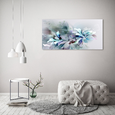 Foto obraz szkło akryl Abstrakcja kwiaty