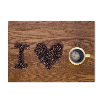 Foto obraz szkło akryl I love coffee