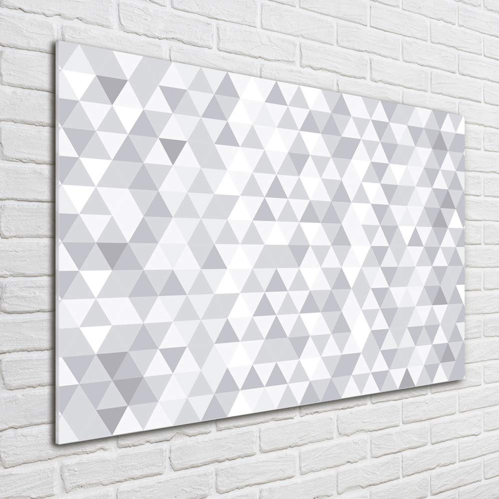 Foto obraz szkło akryl Szare trójkąty