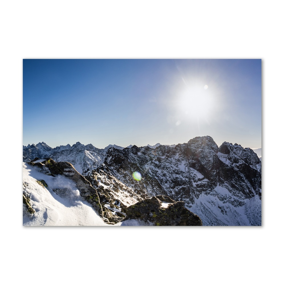 Foto obraz szkło akryl Zima w Tatrach