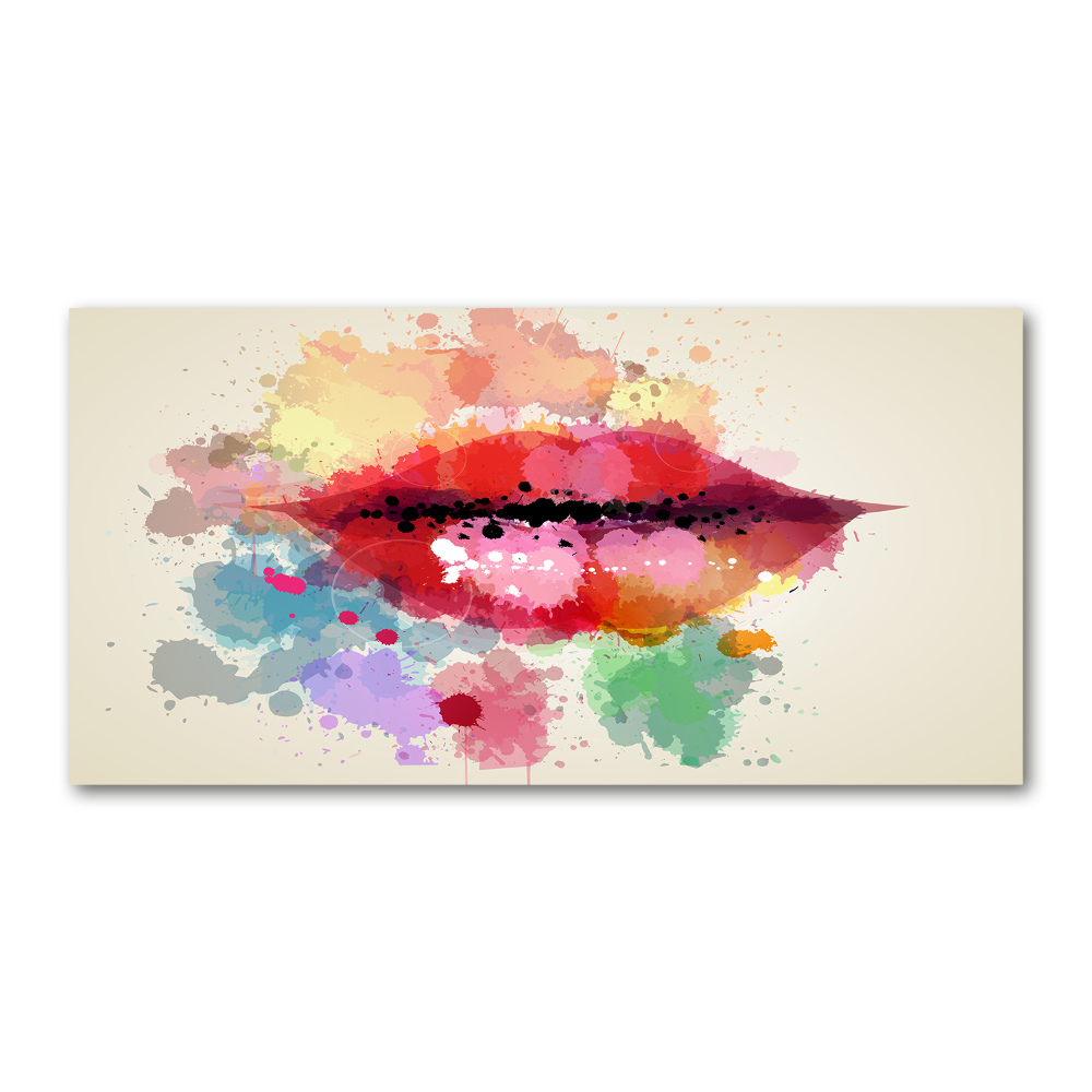 Obraz zdjęcie szkło akryl Kolorowe usta